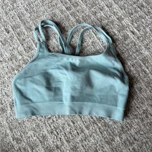 Light Blue Seamless Strappy Sports Bra - Women's Intimates
